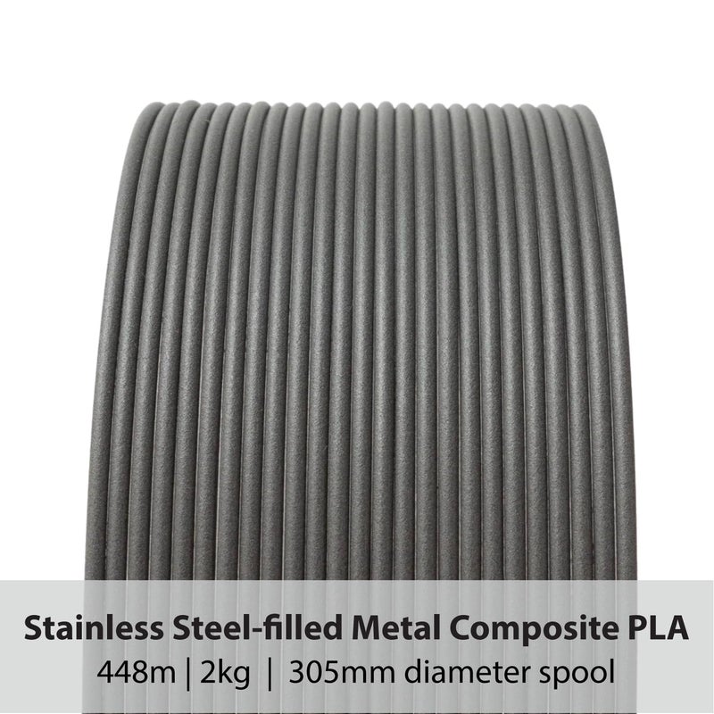 Proto-Pasta Protopasta Stainless Steel Filled PLA 3D Printer Filament | ProtoPlant Metal-Filled PLA Plastic Printer Filament with 60% Steel | Polish and Patina Friendly Metal Composite Filament | 500g Spool - Image 2